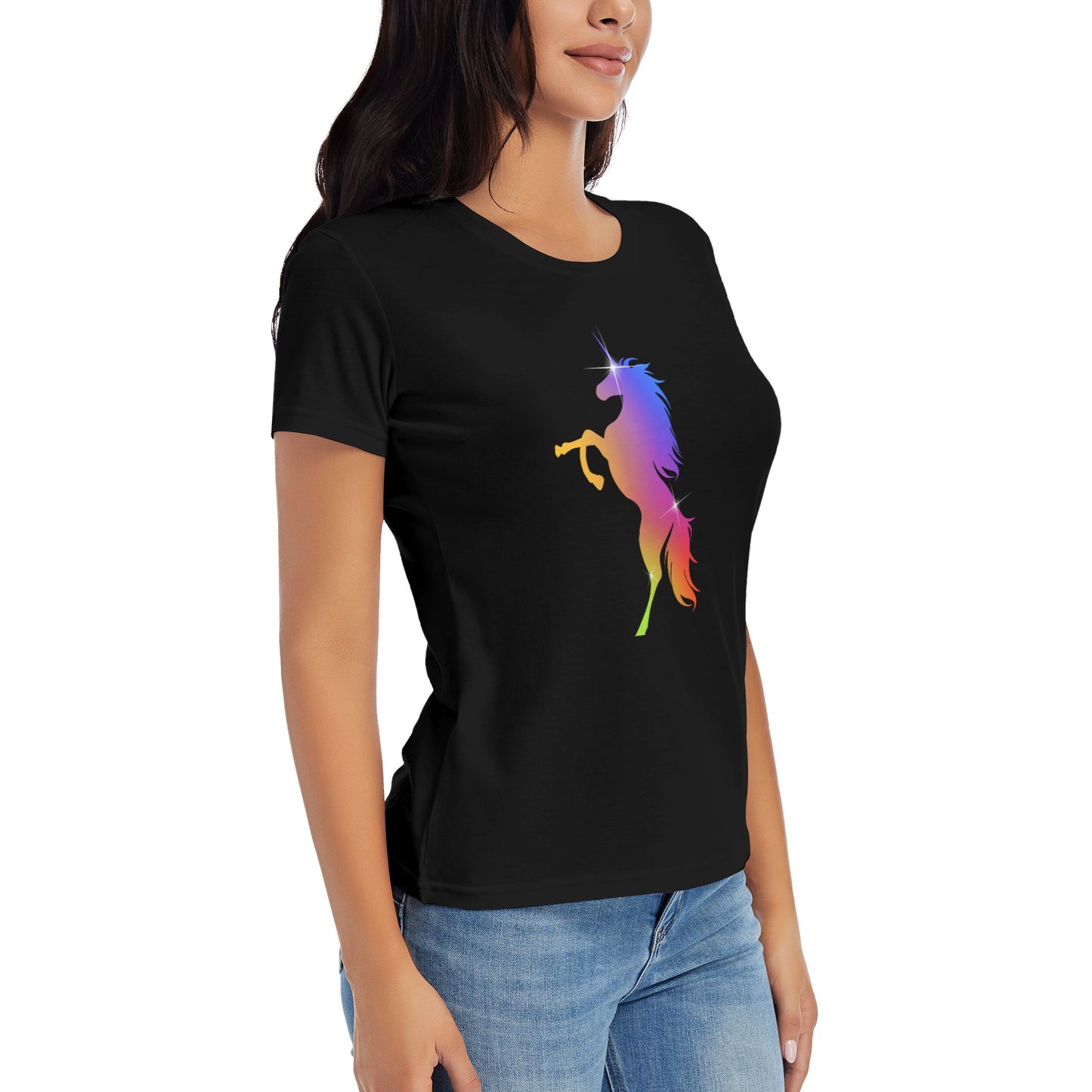 Unicorn Women's Short Sleeve Cotton T-Shirt