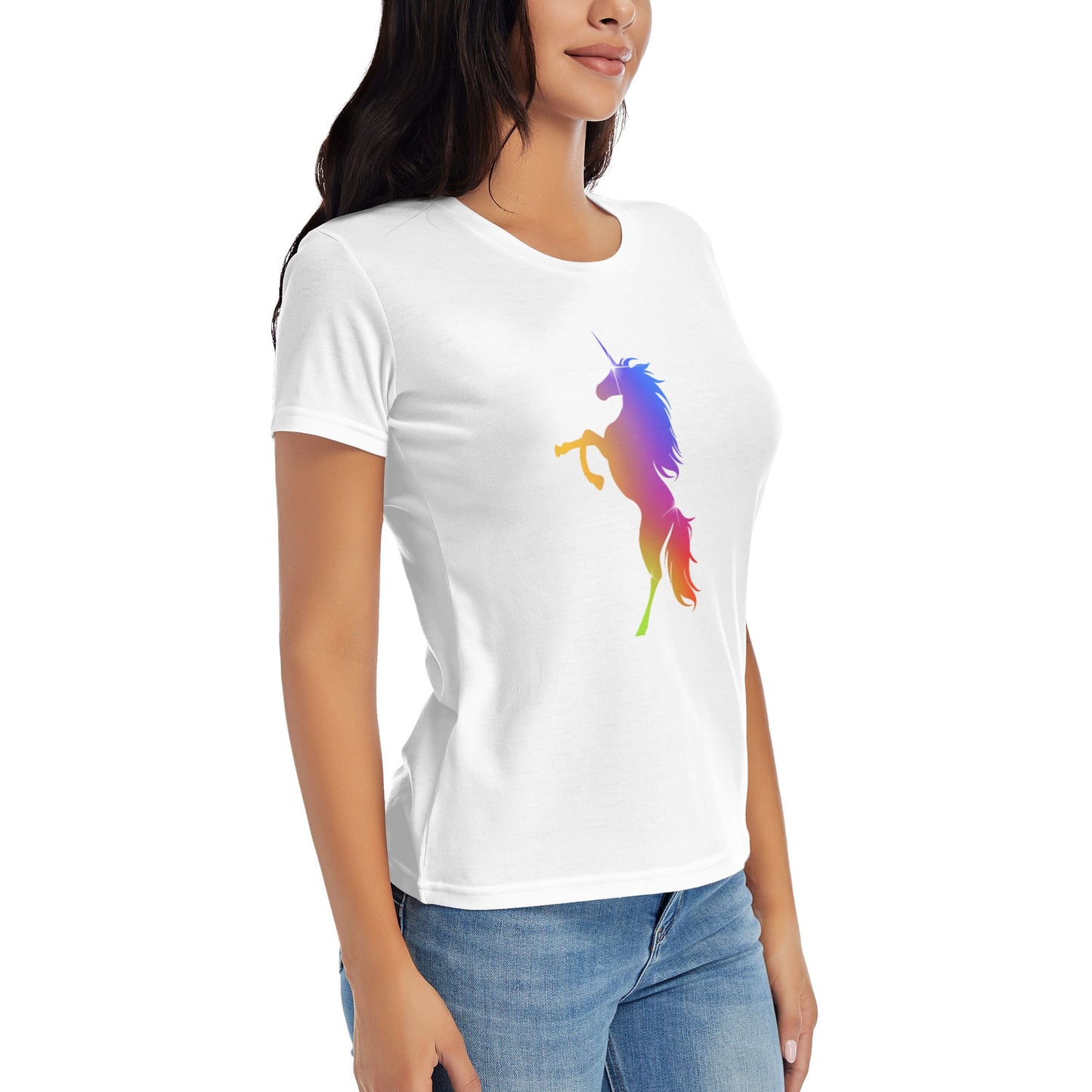 Unicorn Women's Short Sleeve Cotton T-Shirt