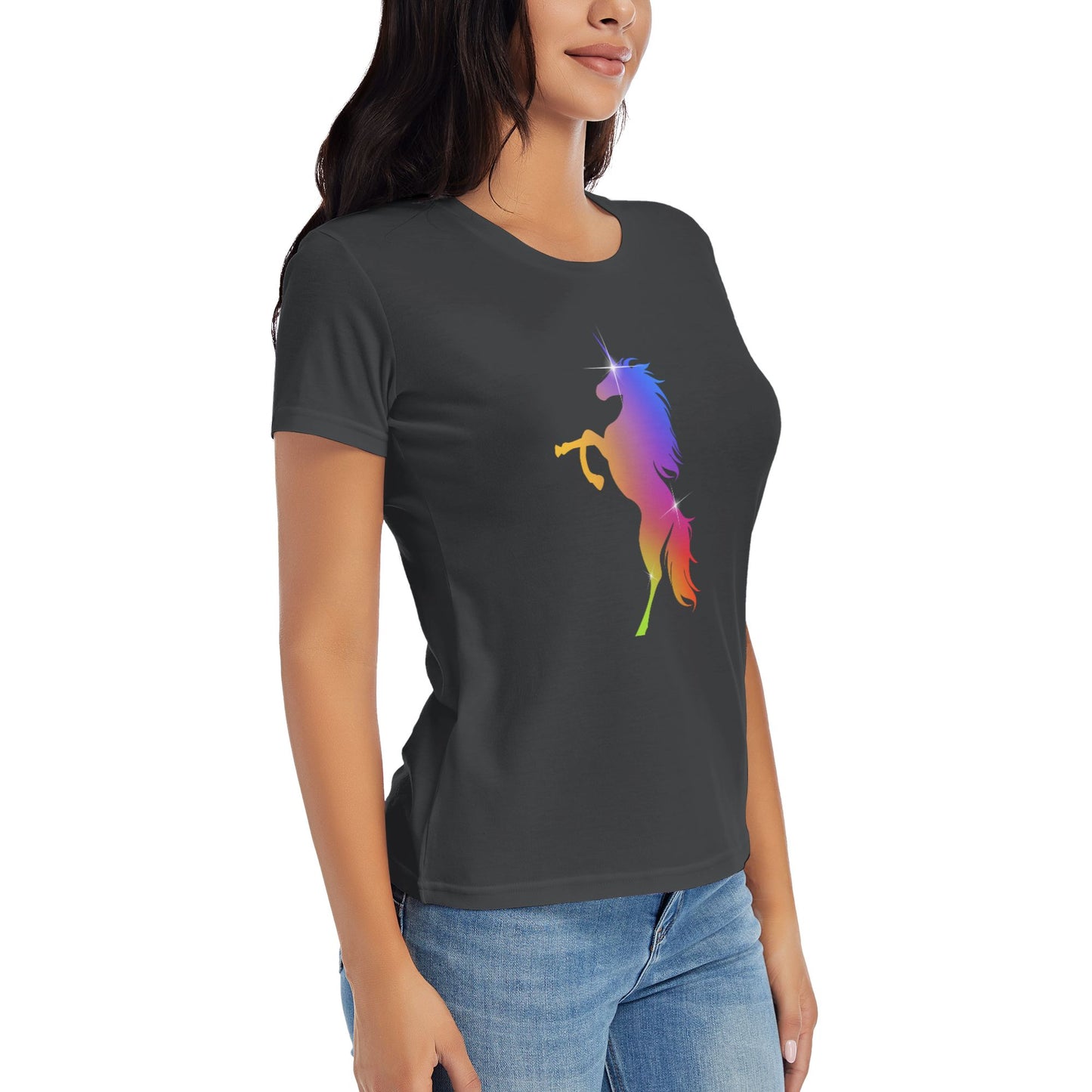 Unicorn Women's Short Sleeve Cotton T-Shirt