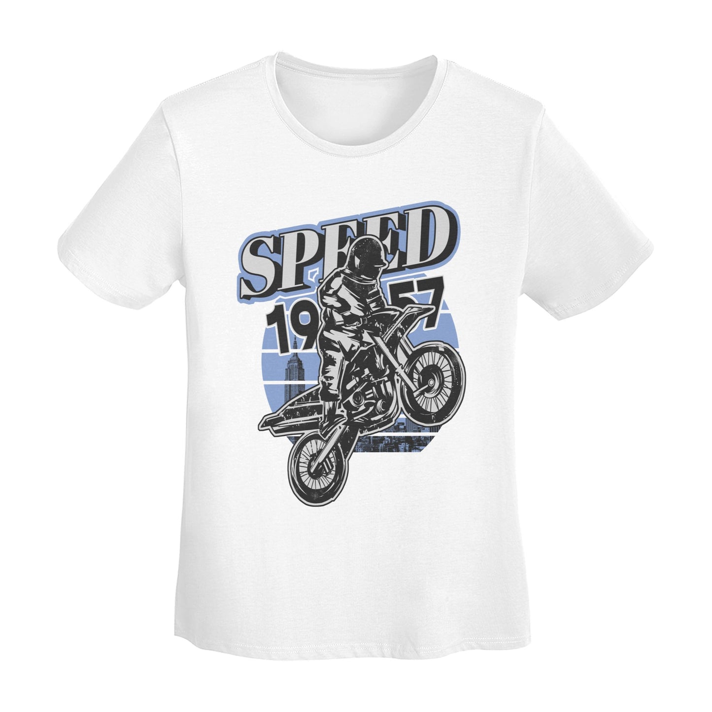 Retro Motorcycle Women's Short Sleeve Cotton T-Shirt