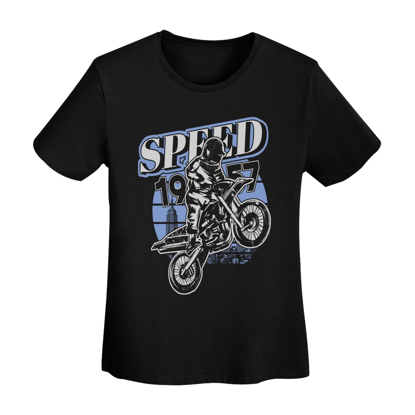 Retro Motorcycle Women's Short Sleeve Cotton T-Shirt