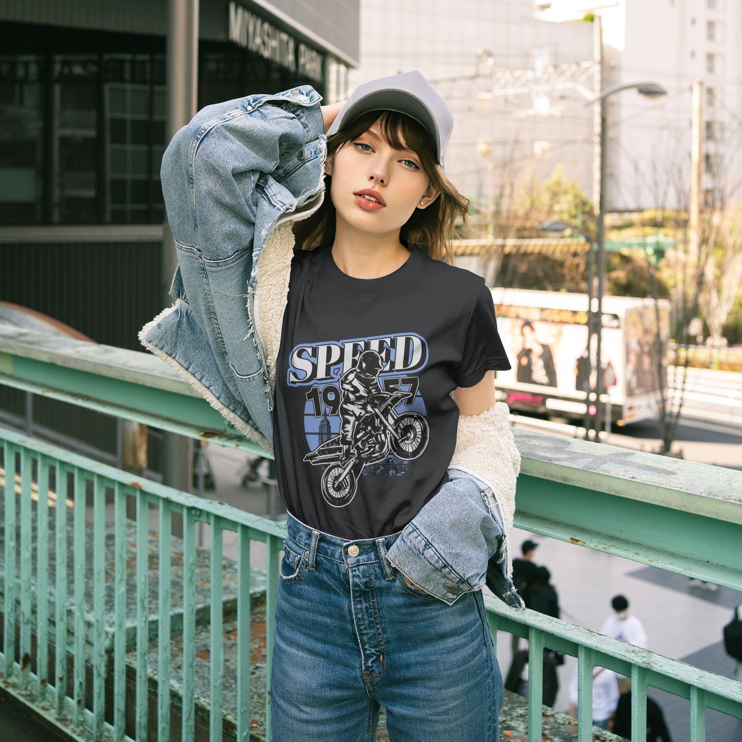 Retro Motorcycle Women's Short Sleeve Cotton T-Shirt