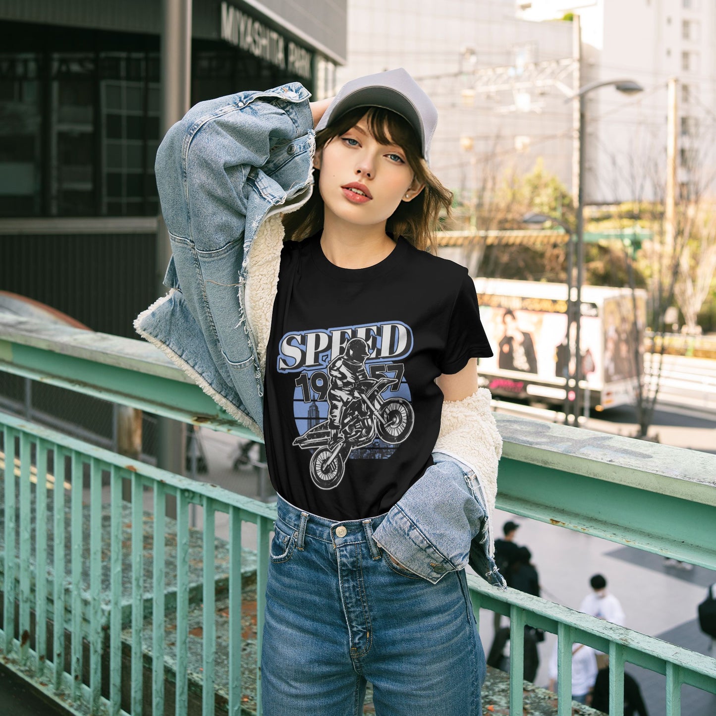 Retro Motorcycle Women's Short Sleeve Cotton T-Shirt