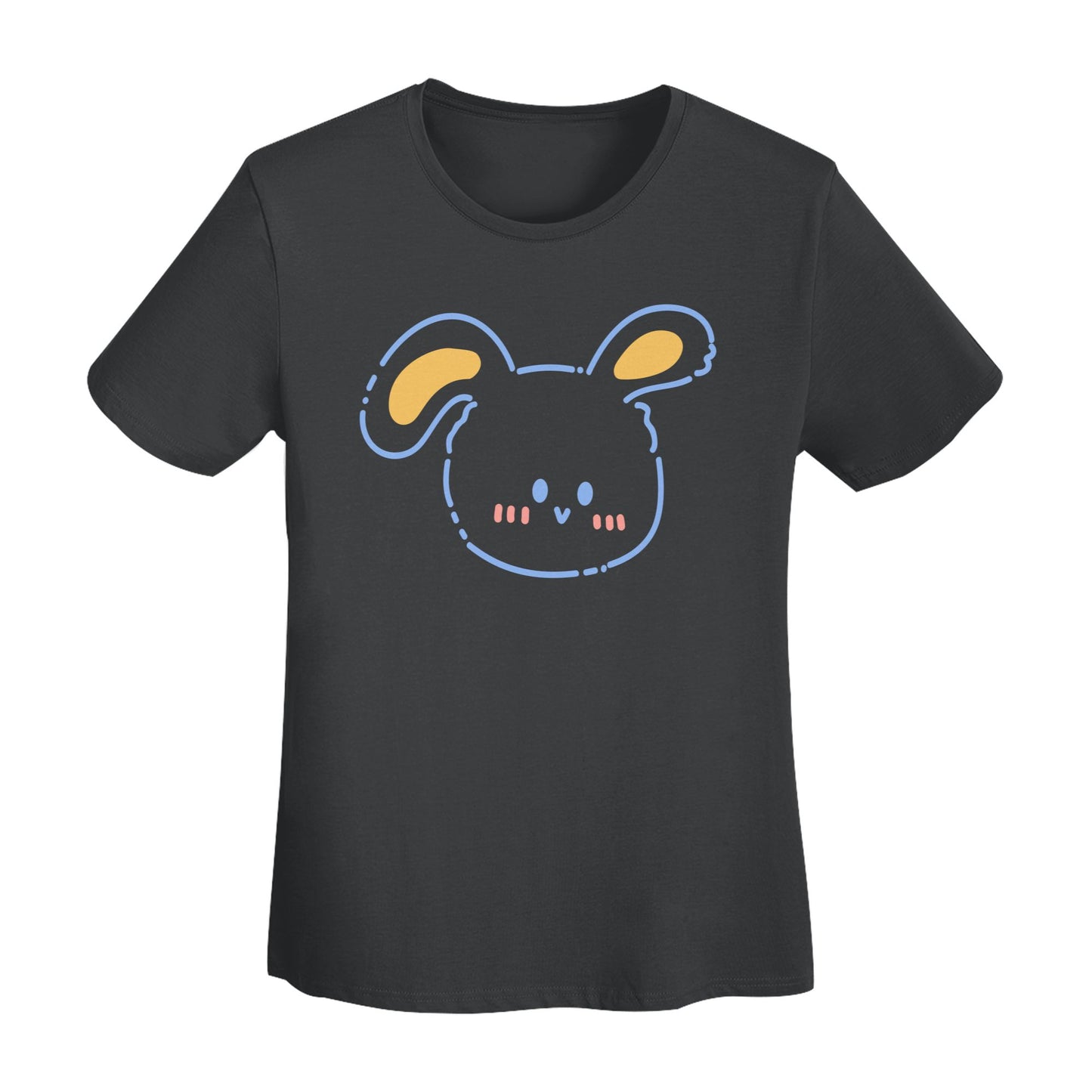 Cartoon Rabbit Women's Short Sleeve Cotton T-Shirt