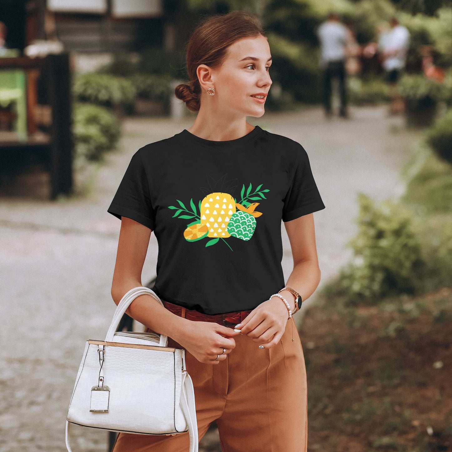 Pineapple Women's Short Sleeve Cotton T-Shirt