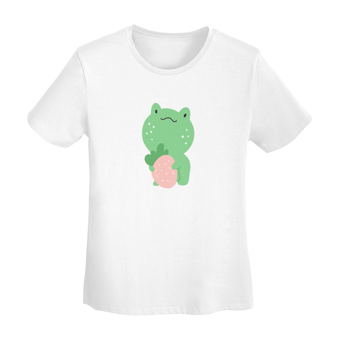 Cute Little Frog Women's Short Sleeve Cotton T-Shirt