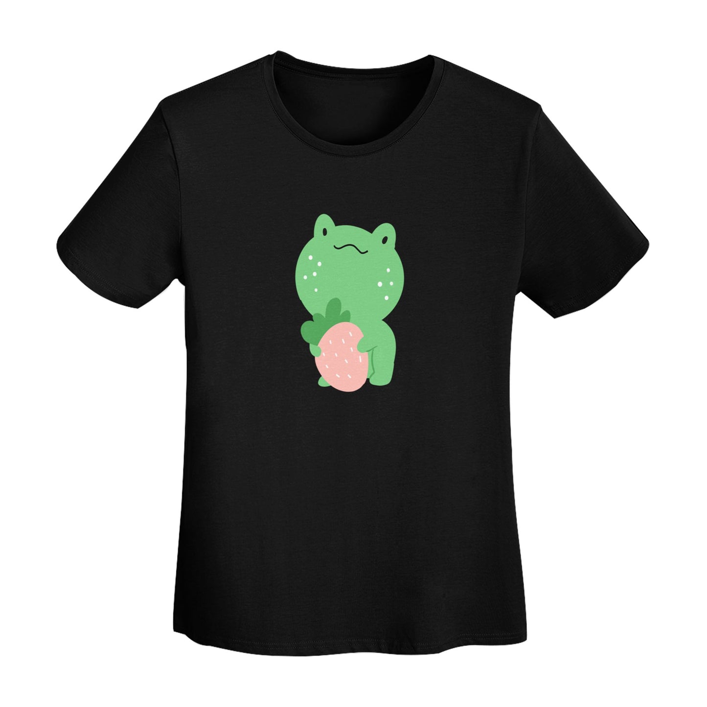 Cute Little Frog Women's Short Sleeve Cotton T-Shirt