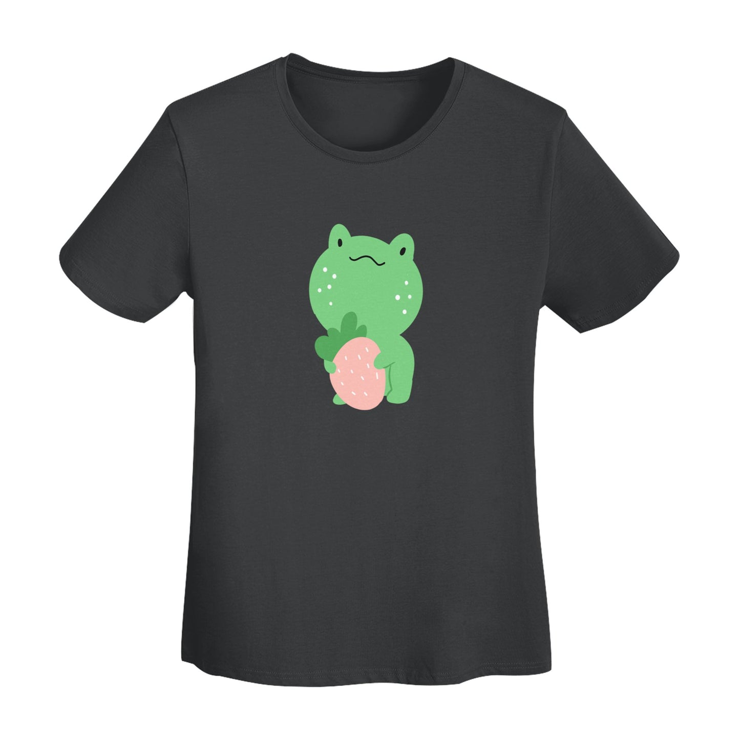Cute Little Frog Women's Short Sleeve Cotton T-Shirt