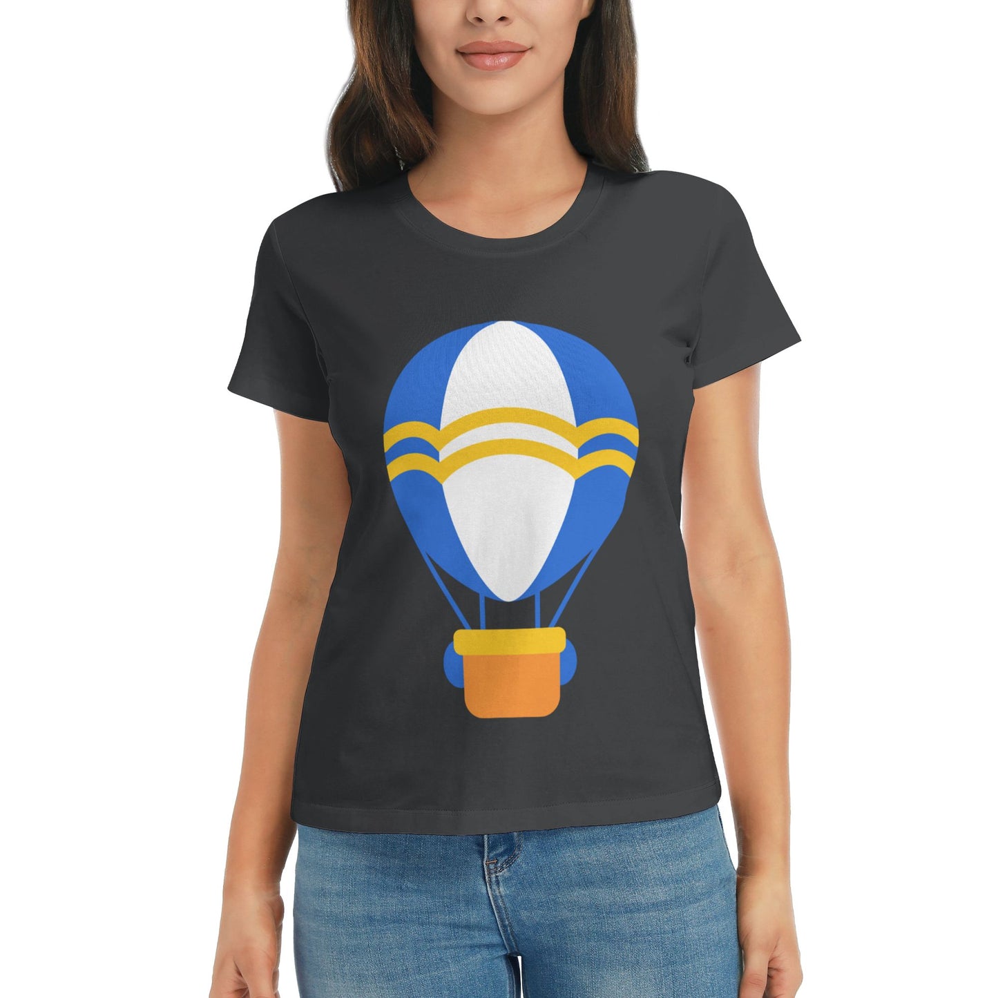 Hot Air Balloon Women's Short Sleeve Cotton T-Shirt