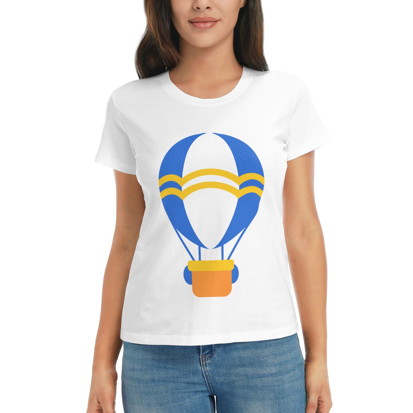 Hot Air Balloon Women's Short Sleeve Cotton T-Shirt