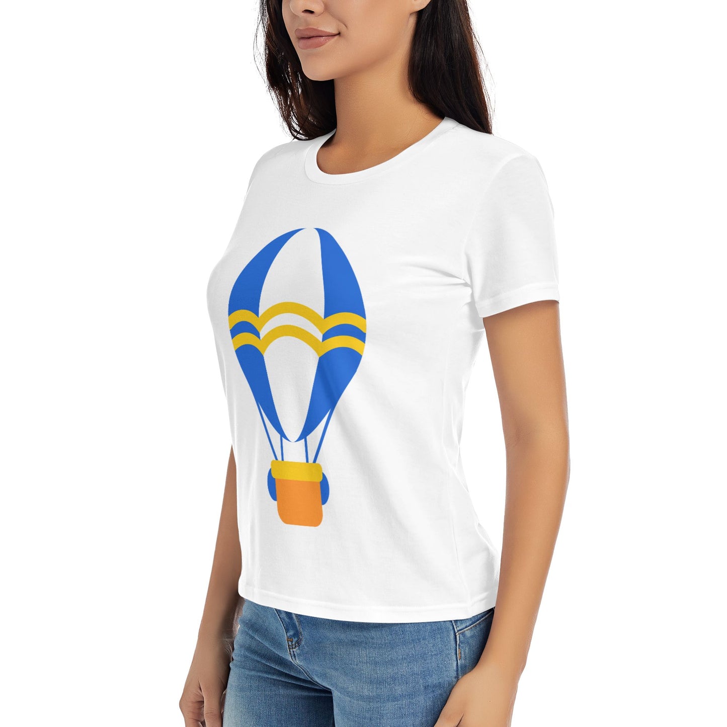 Hot Air Balloon Women's Short Sleeve Cotton T-Shirt