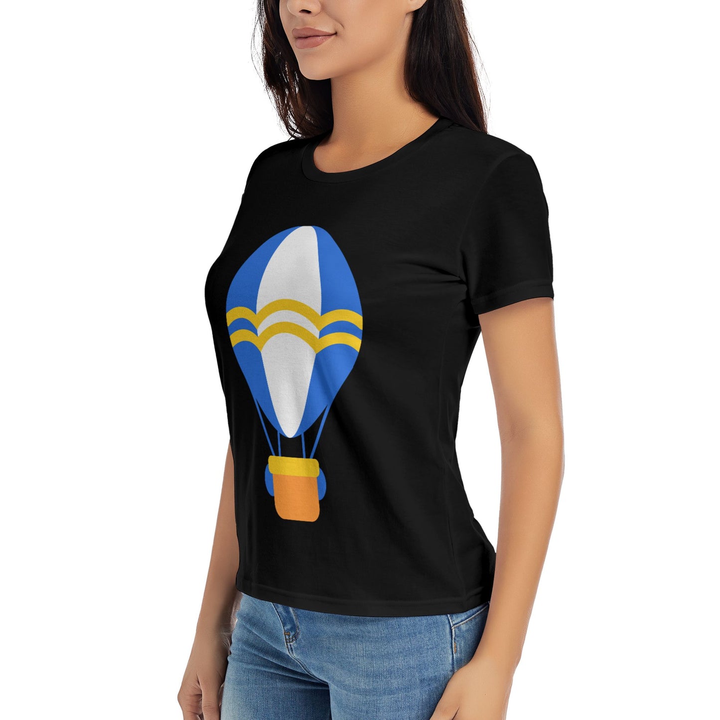 Hot Air Balloon Women's Short Sleeve Cotton T-Shirt