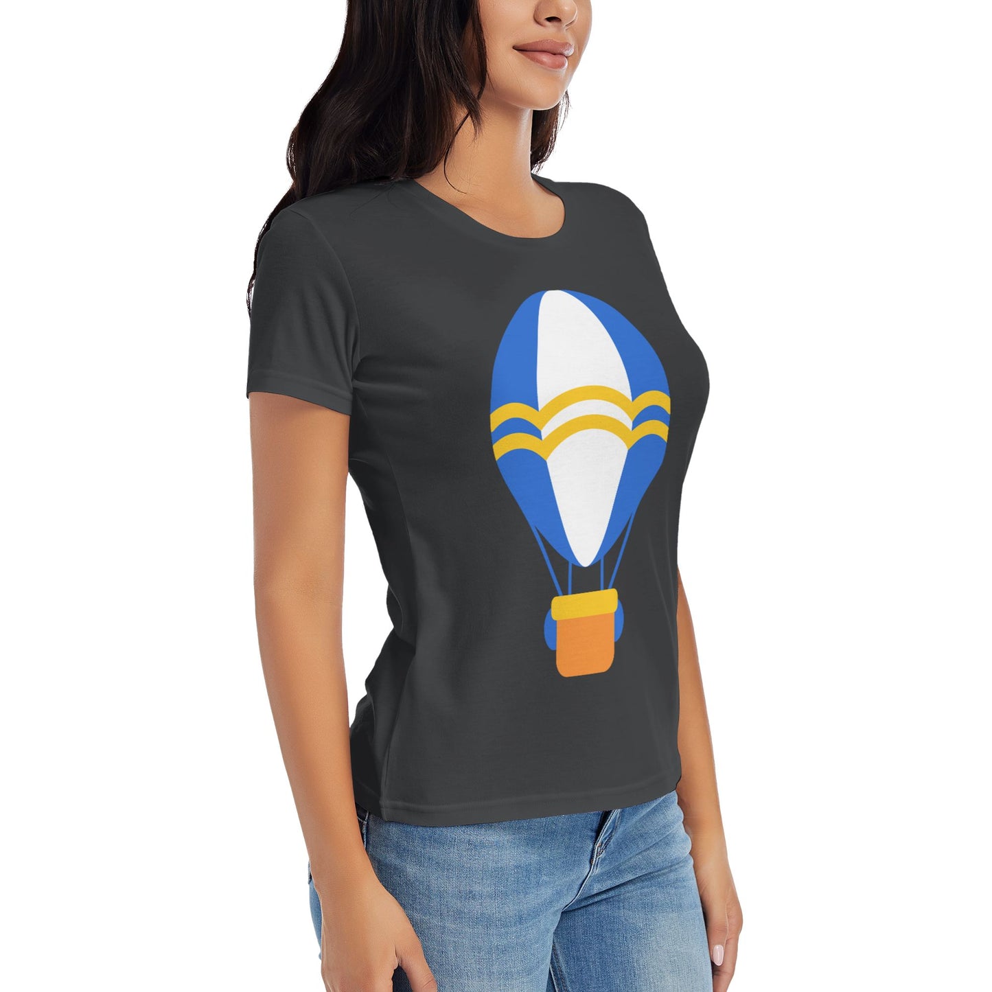 Hot Air Balloon Women's Short Sleeve Cotton T-Shirt