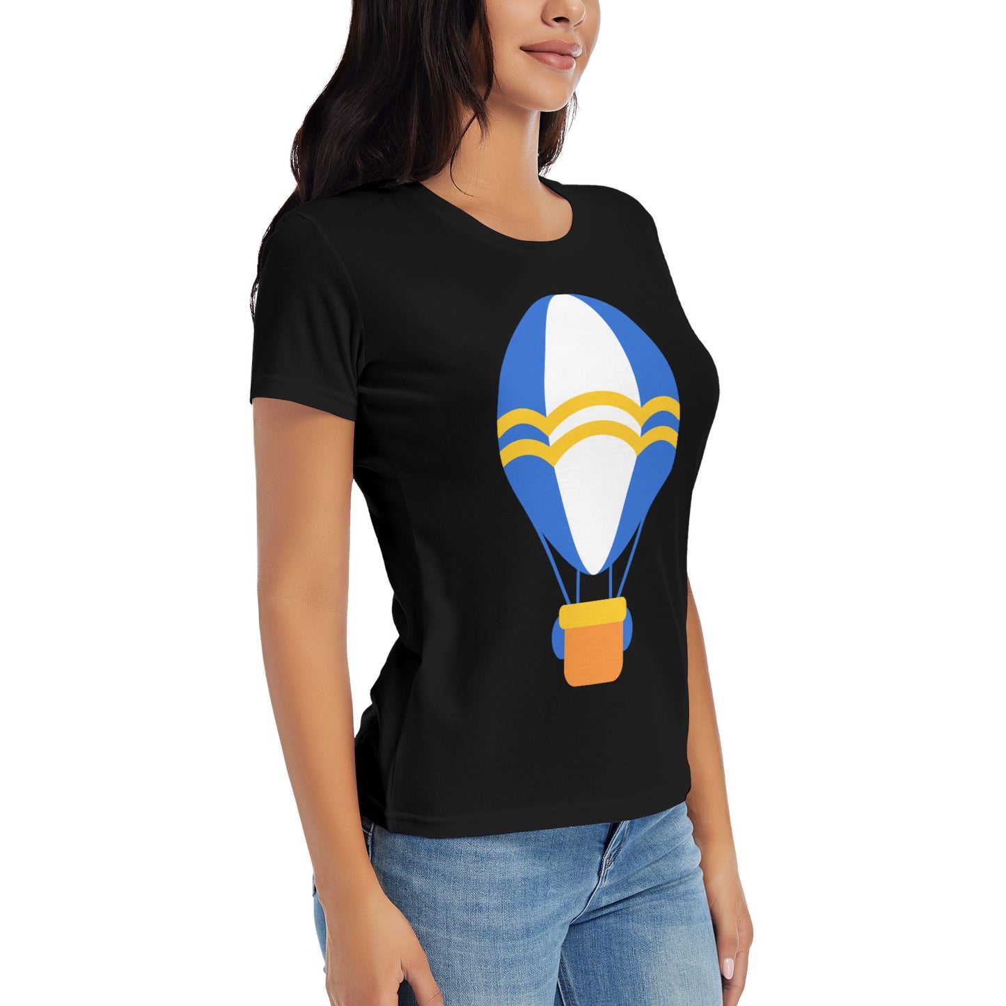 Hot Air Balloon Women's Short Sleeve Cotton T-Shirt