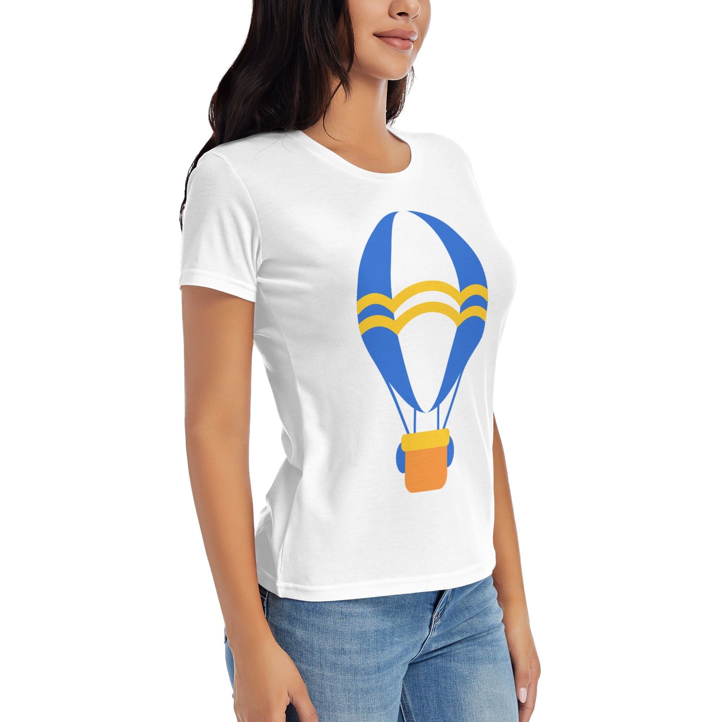 Hot Air Balloon Women's Short Sleeve Cotton T-Shirt