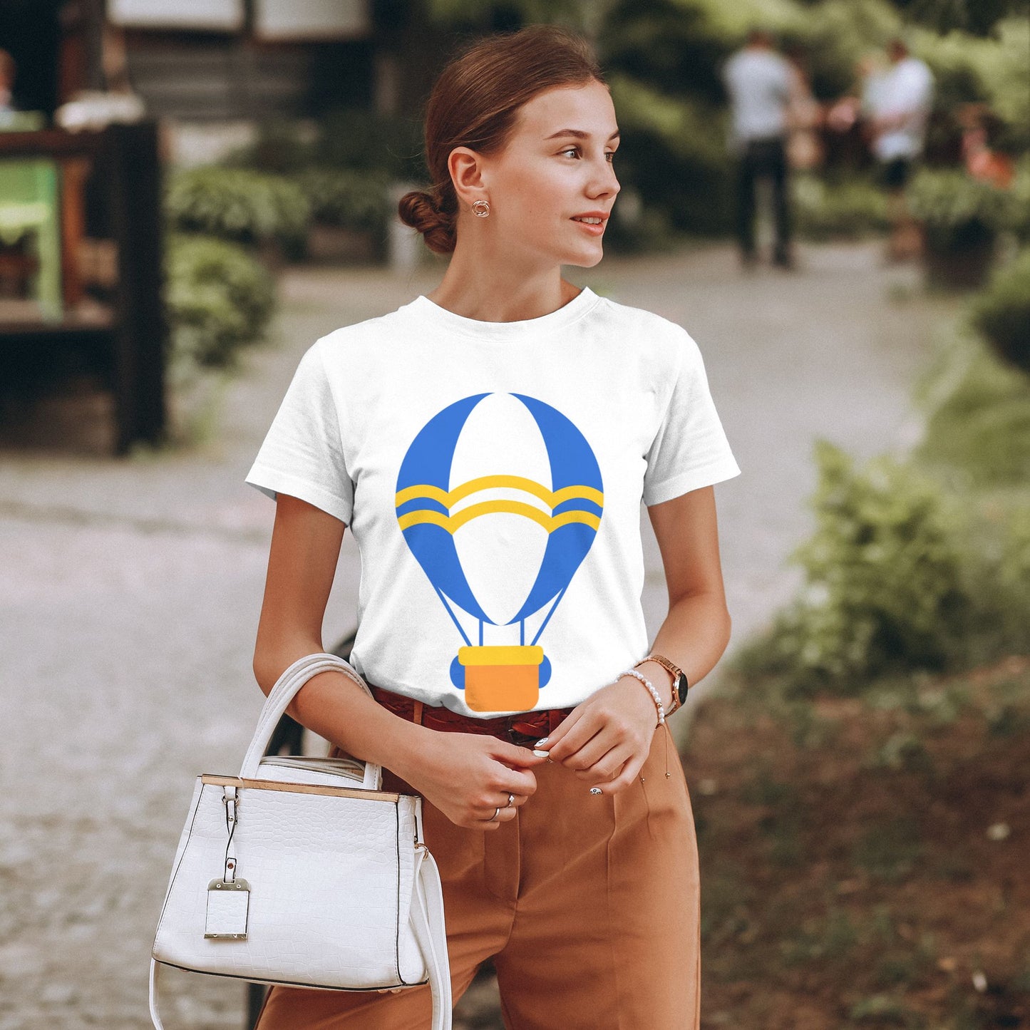 Hot Air Balloon Women's Short Sleeve Cotton T-Shirt