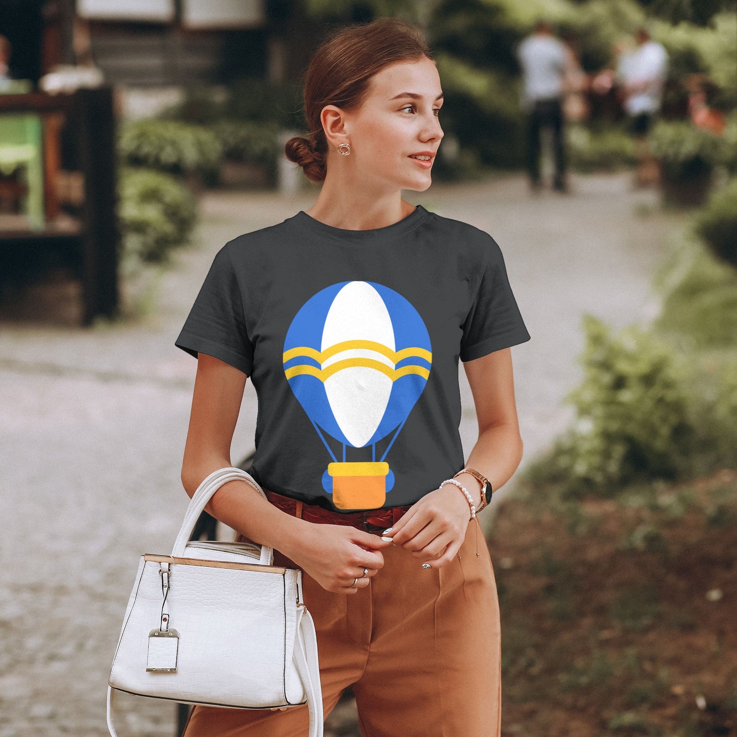 Hot Air Balloon Women's Short Sleeve Cotton T-Shirt