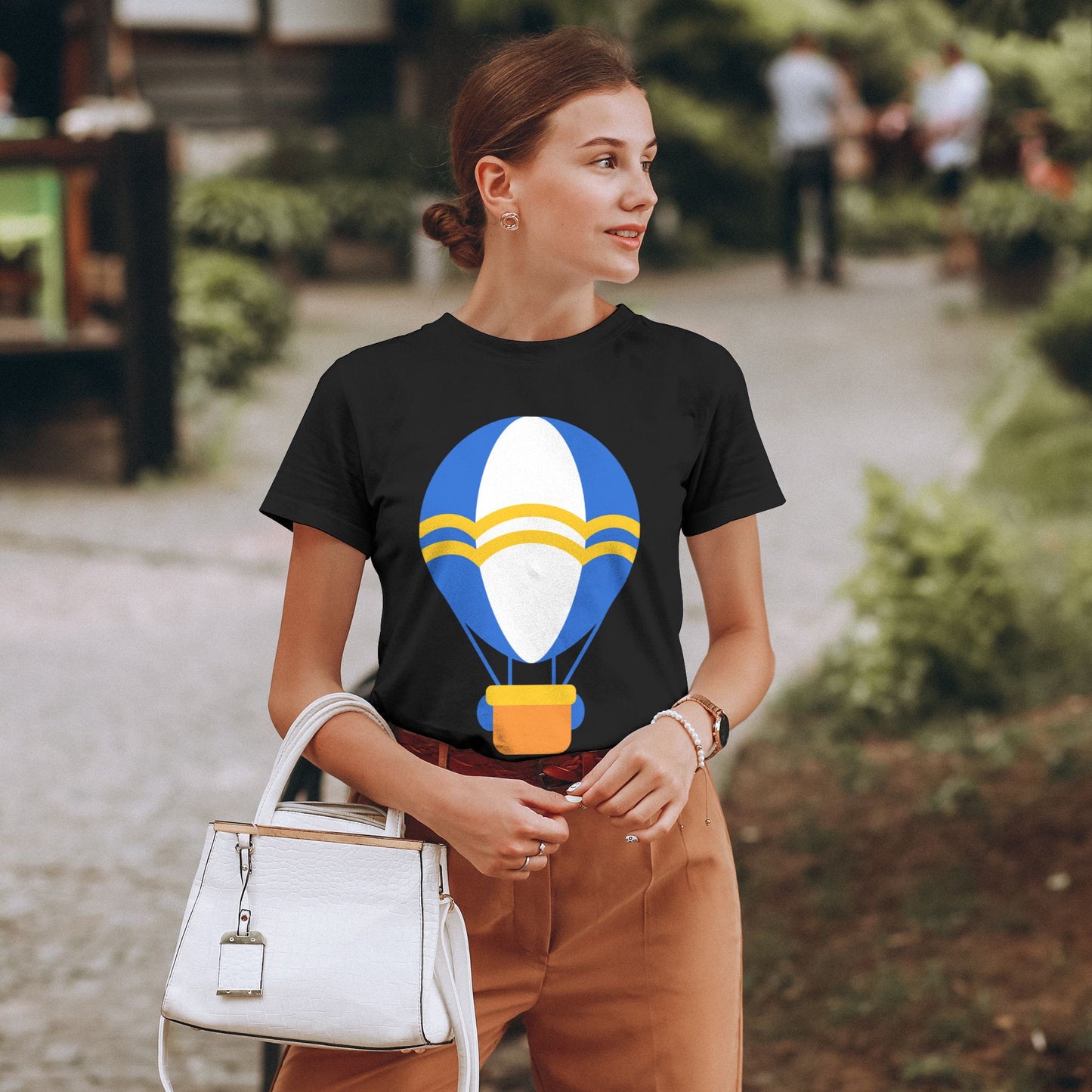 Hot Air Balloon Women's Short Sleeve Cotton T-Shirt