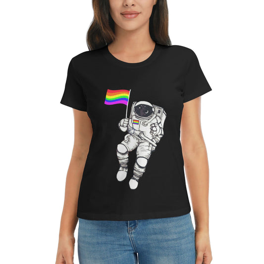 Spaceman Women's Short Sleeve Cotton T-Shirt
