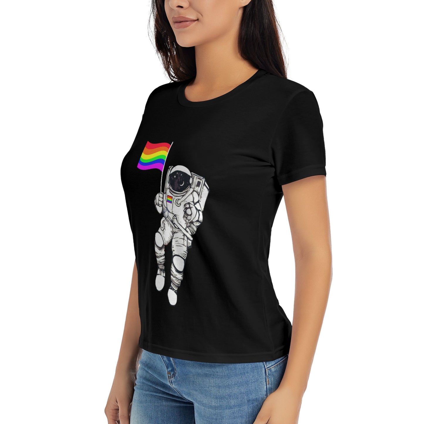 Spaceman Women's Short Sleeve Cotton T-Shirt