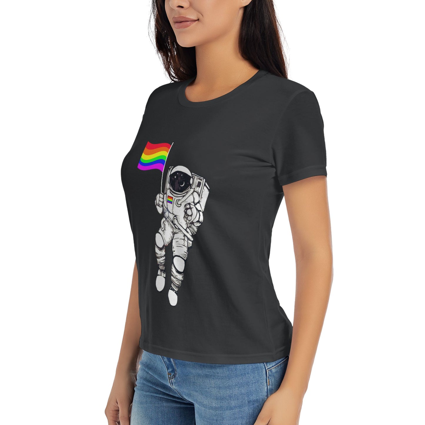 Spaceman Women's Short Sleeve Cotton T-Shirt