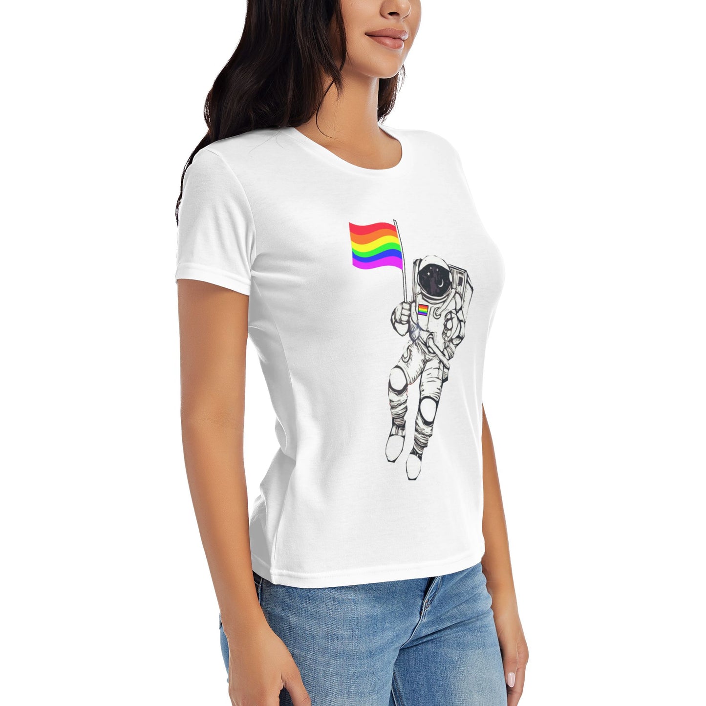 Spaceman Women's Short Sleeve Cotton T-Shirt