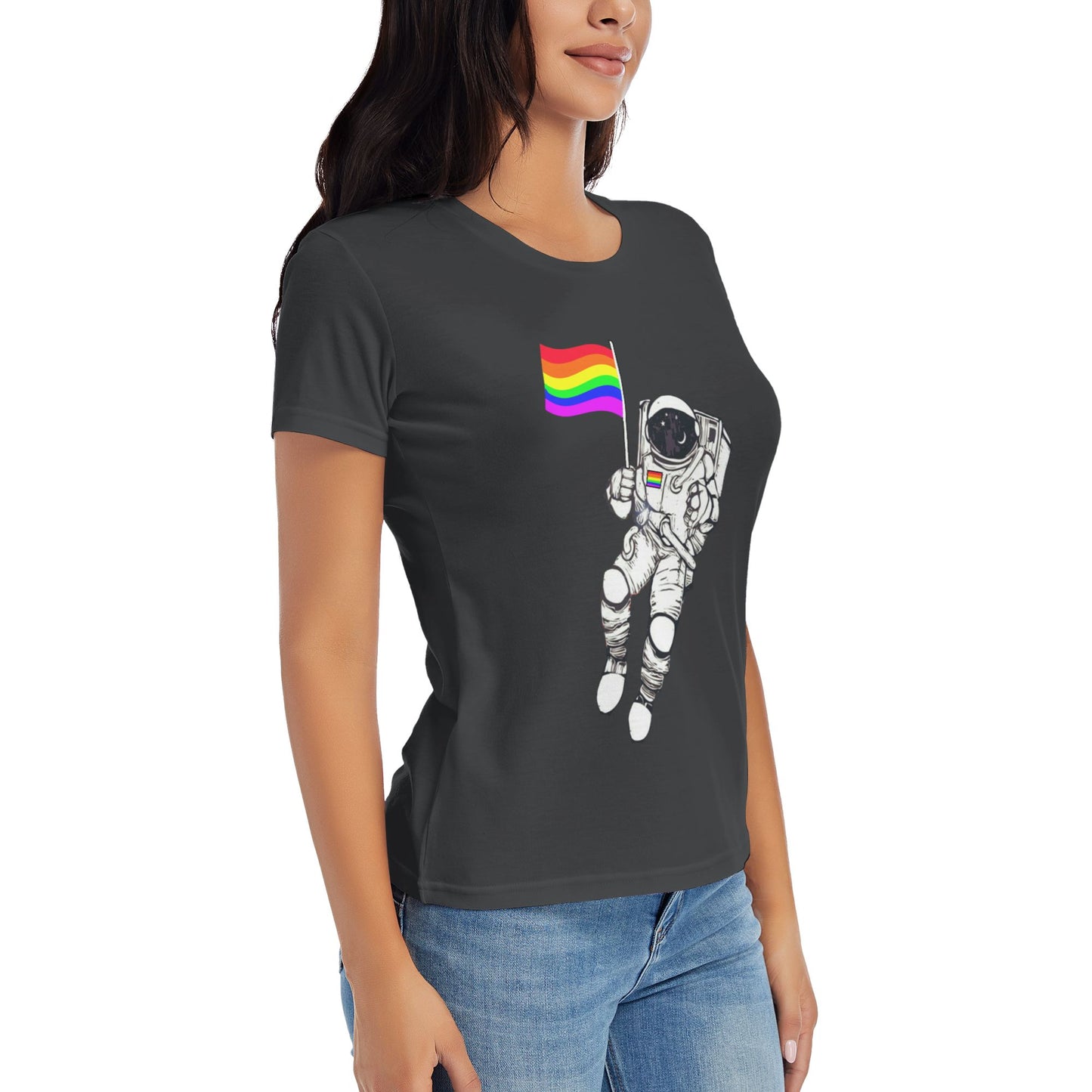 Spaceman Women's Short Sleeve Cotton T-Shirt