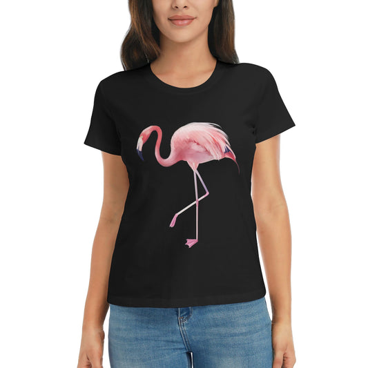Flamingo Women's Short Sleeve Cotton T-Shirt