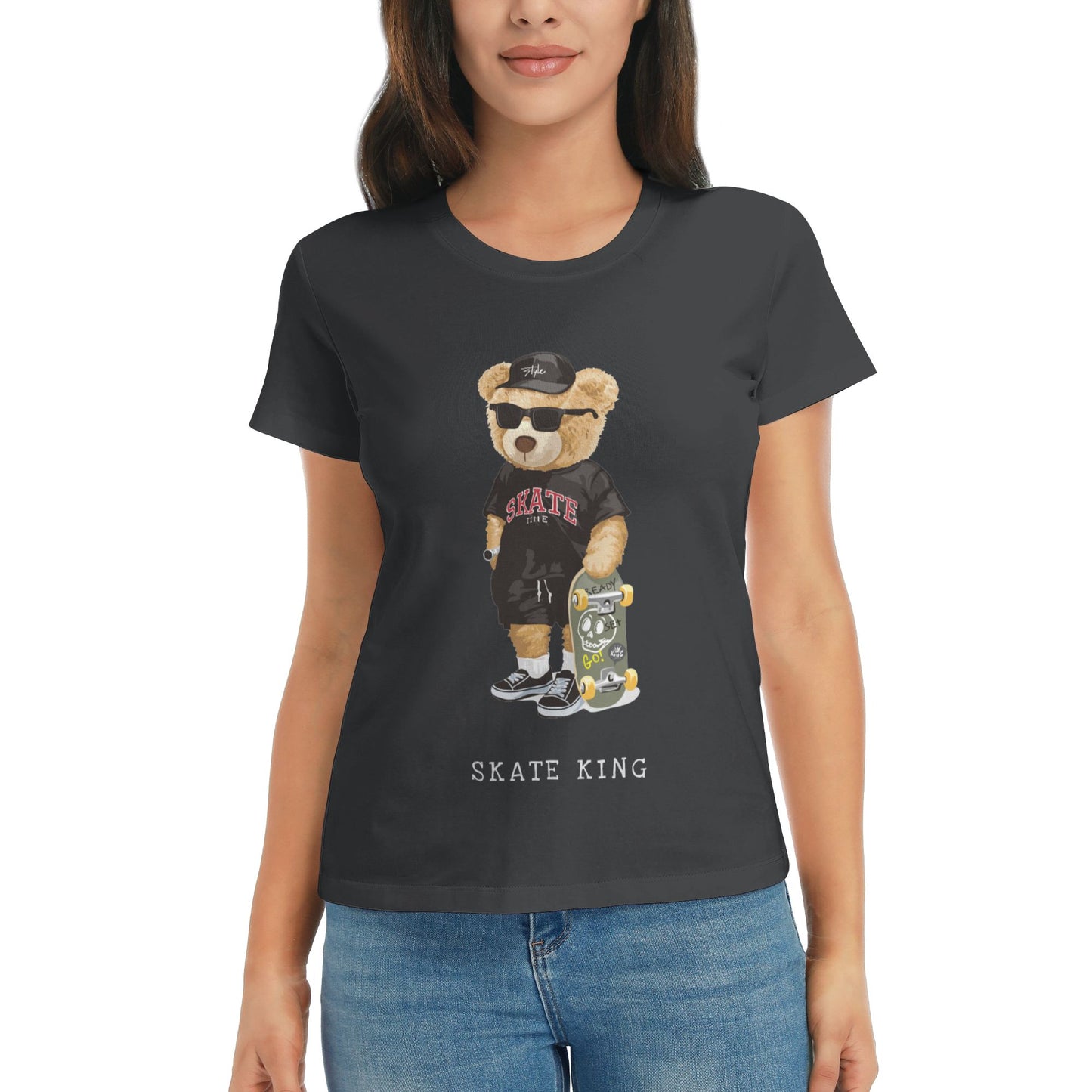 Skate King Women's Short Sleeve Cotton T-Shirt