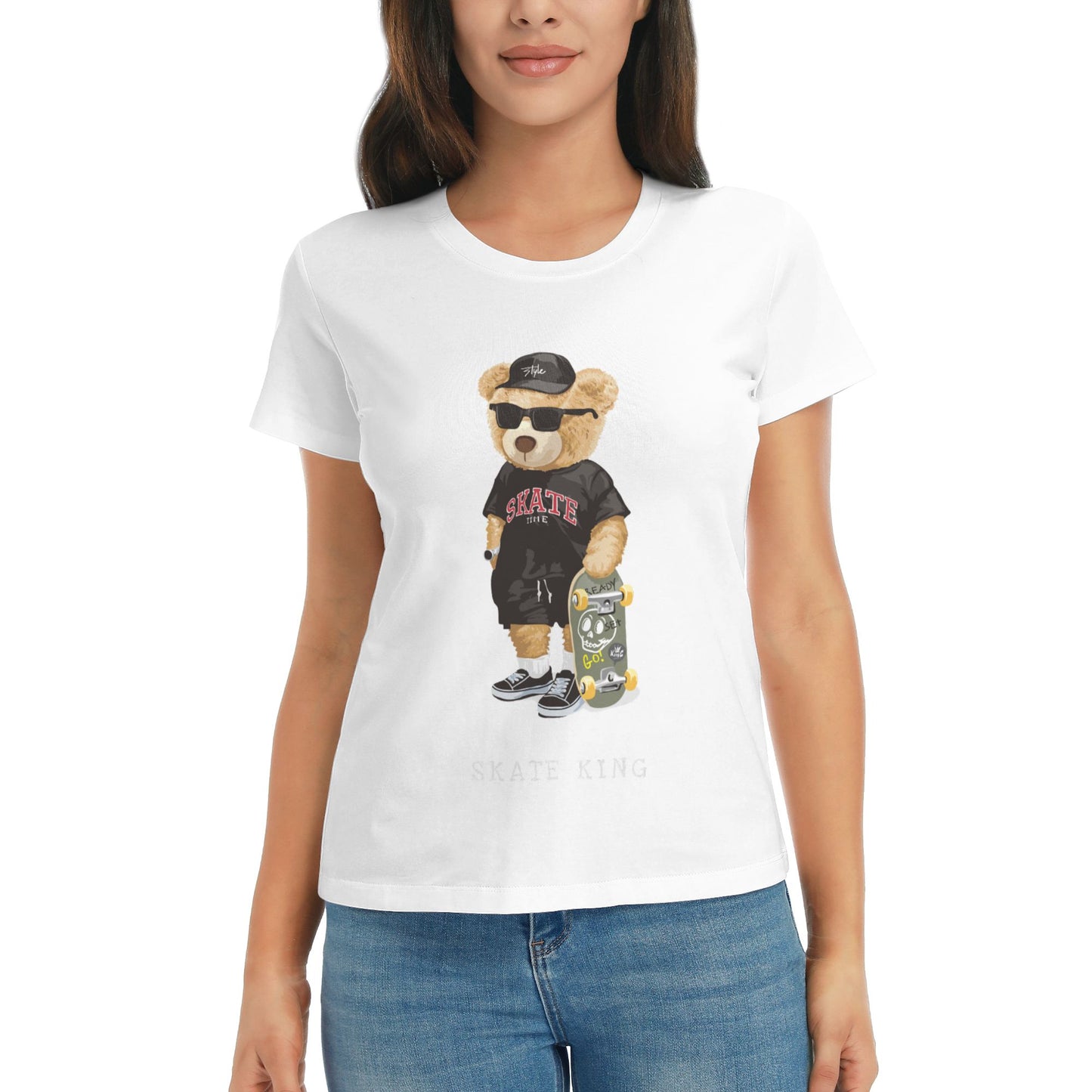 Skate King Women's Short Sleeve Cotton T-Shirt