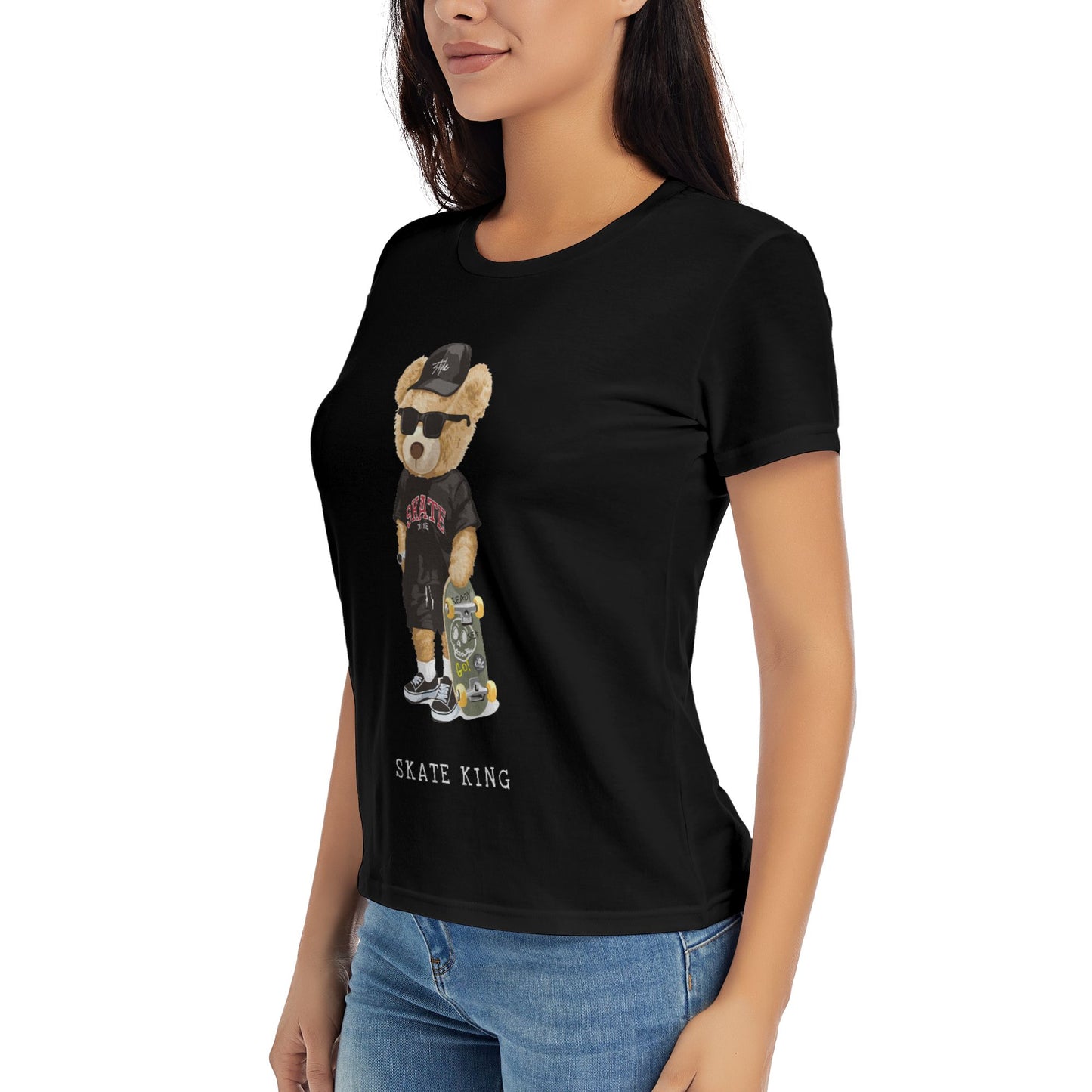 Skate King Women's Short Sleeve Cotton T-Shirt