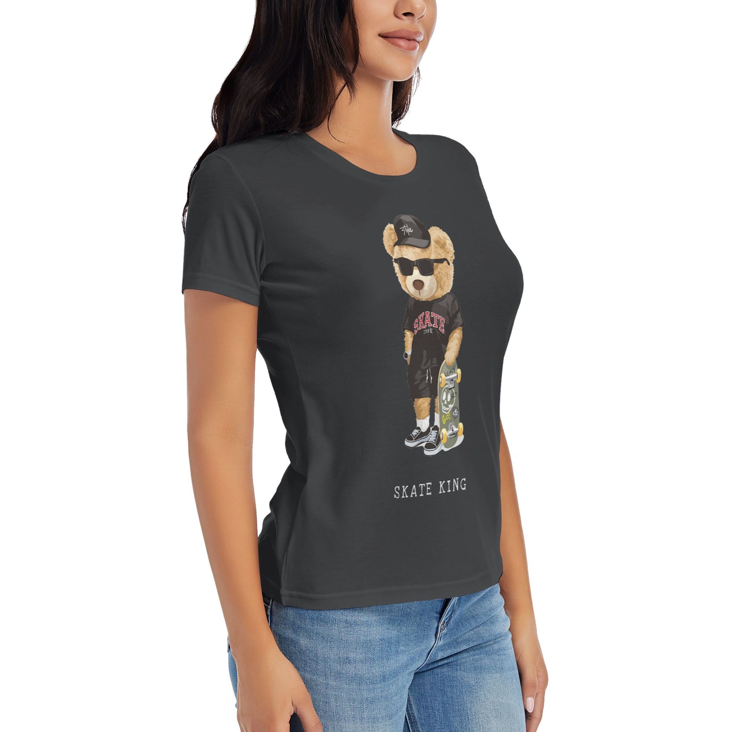 Skate King Women's Short Sleeve Cotton T-Shirt