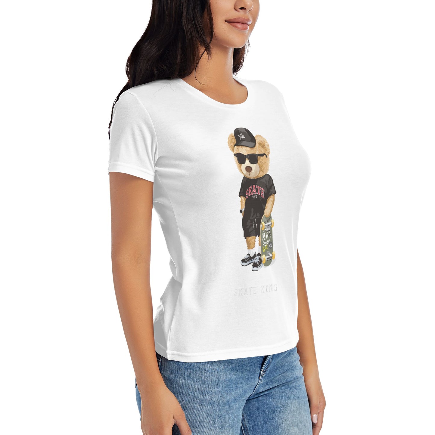 Skate King Women's Short Sleeve Cotton T-Shirt