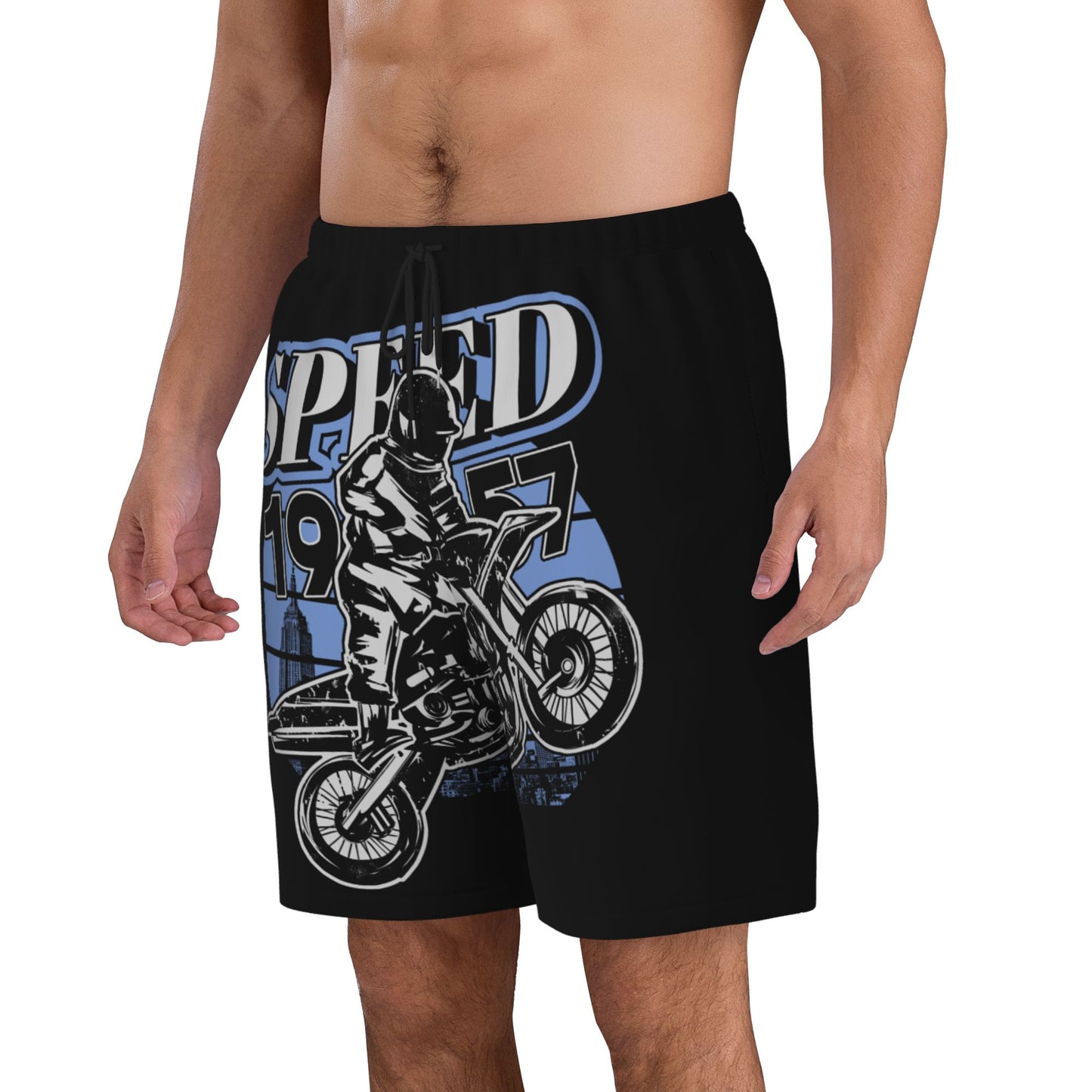 Speed Motorcycle Men's Beach Shorts
