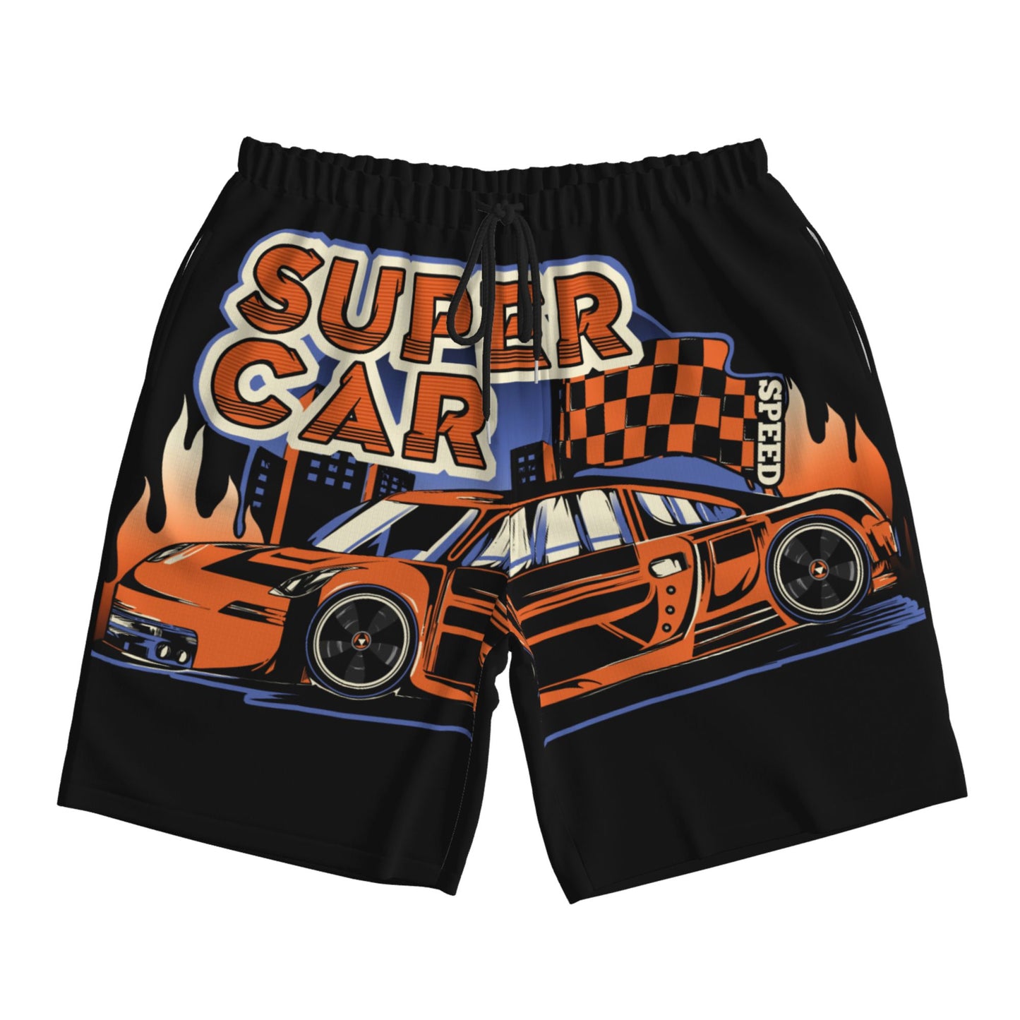 Super Car Beach Shorts For Men