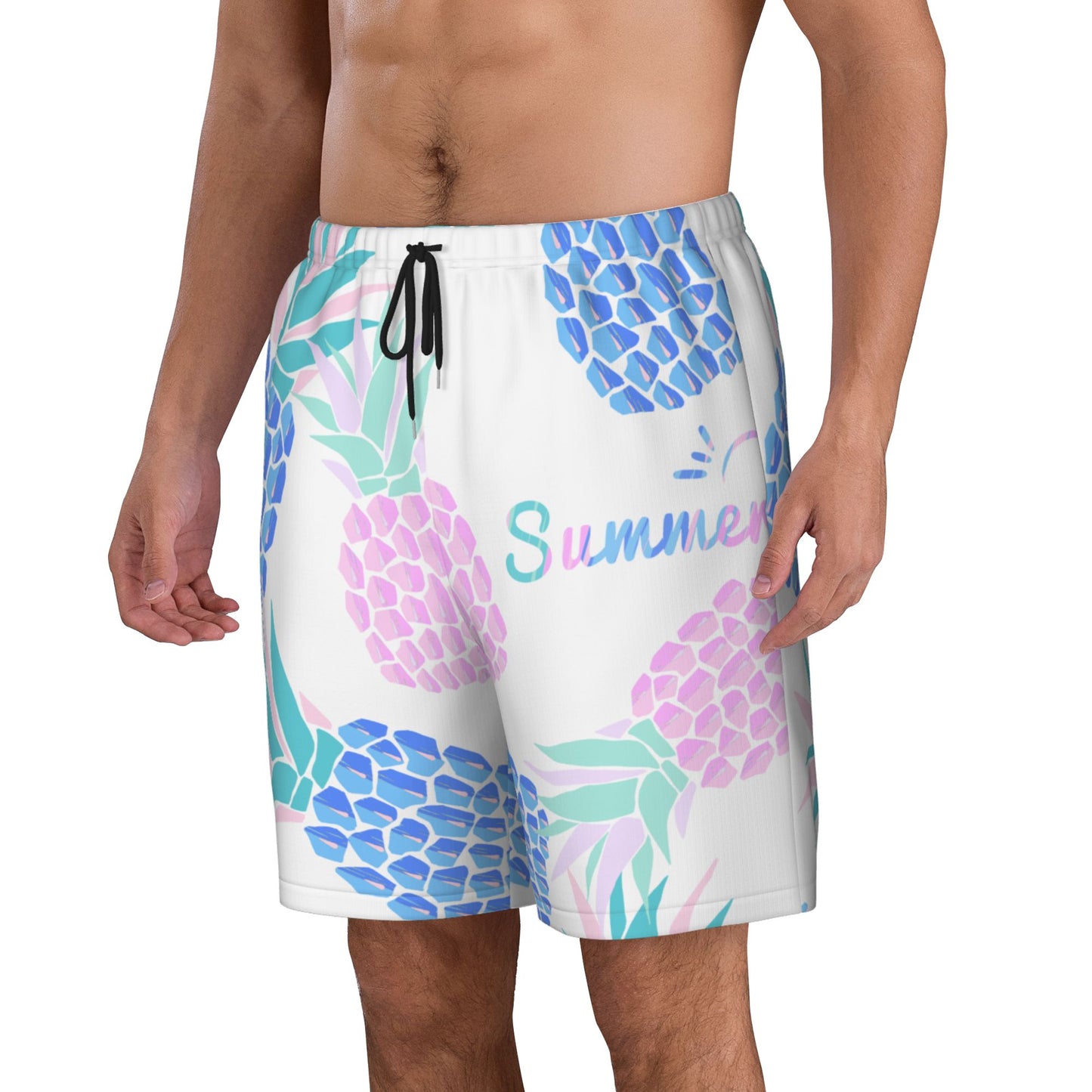 Summer Pineapple Men's Beach Shorts