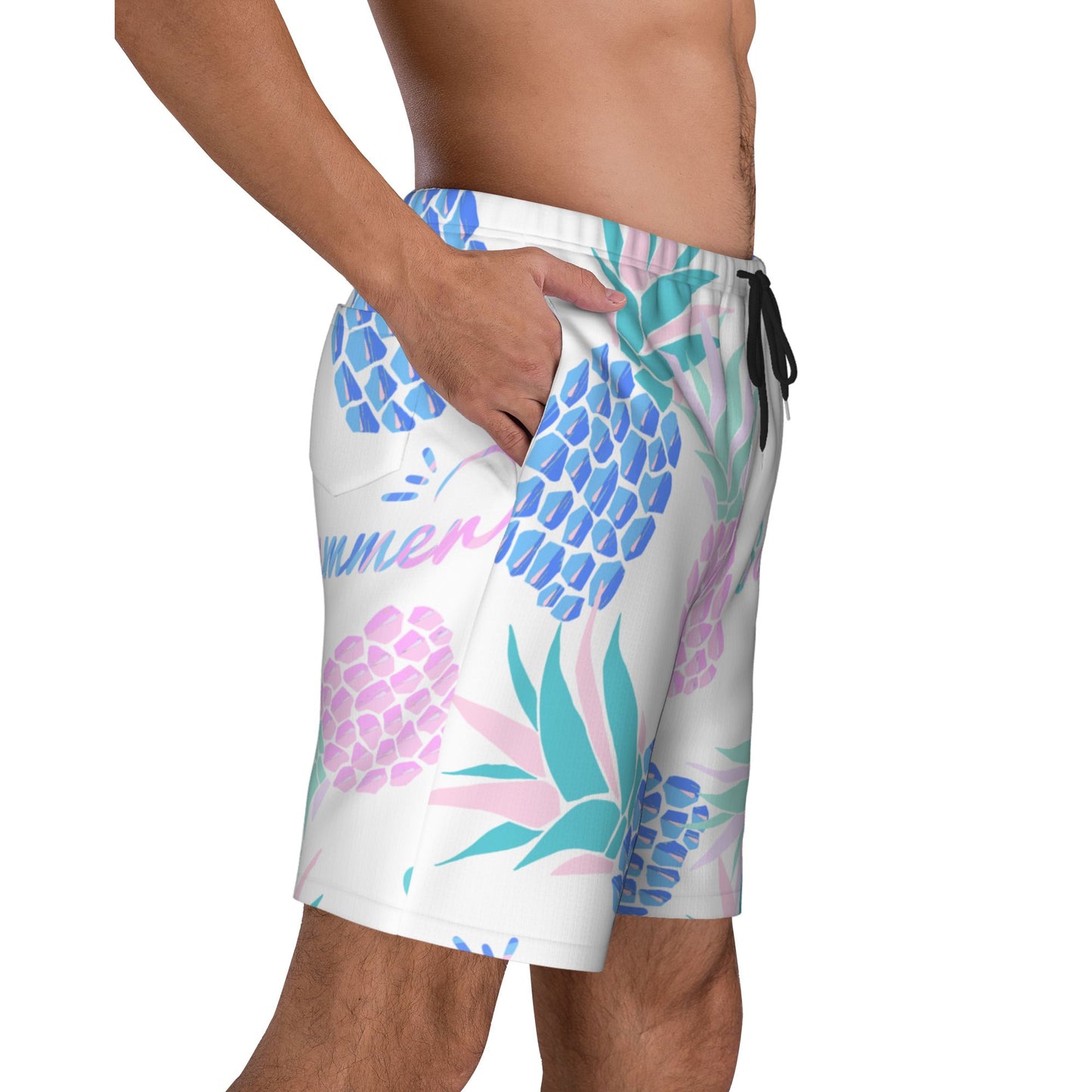 Summer Pineapple Men's Beach Shorts