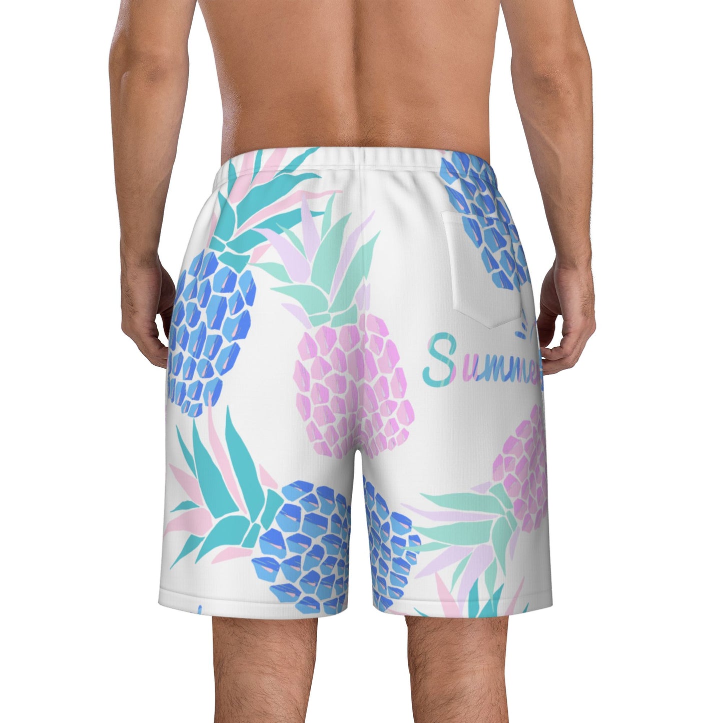 Summer Pineapple Men's Beach Shorts