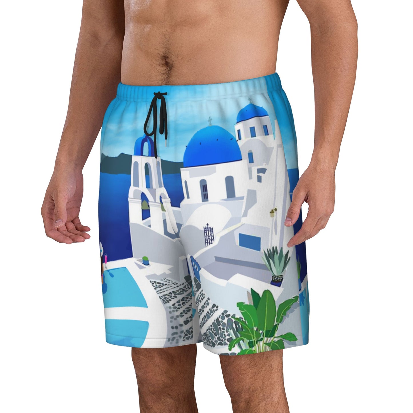 Greek Scenery Men's Beach Shorts