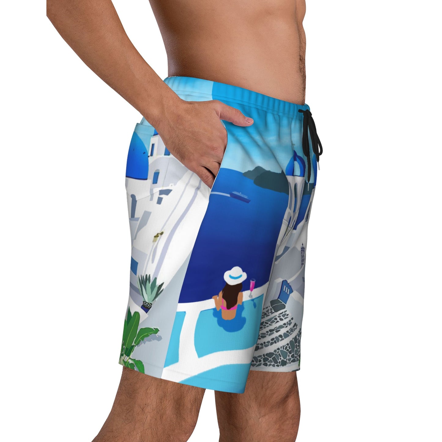 Greek Scenery Men's Beach Shorts
