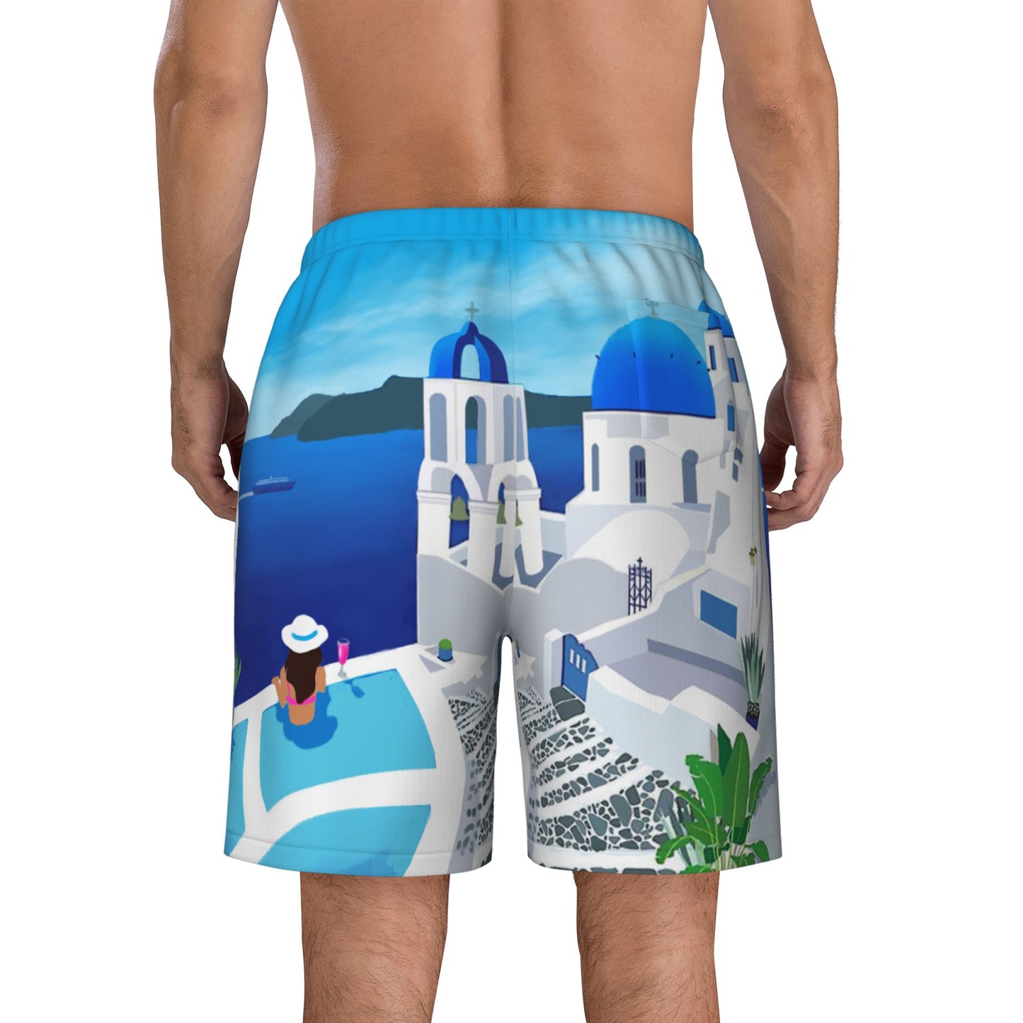 Greek Scenery Men's Beach Shorts
