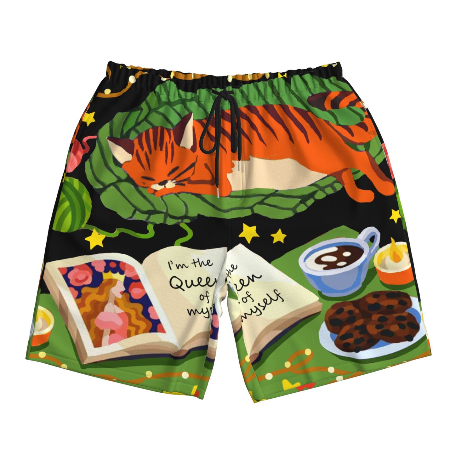 Picnic Cat Beach Shorts For Men