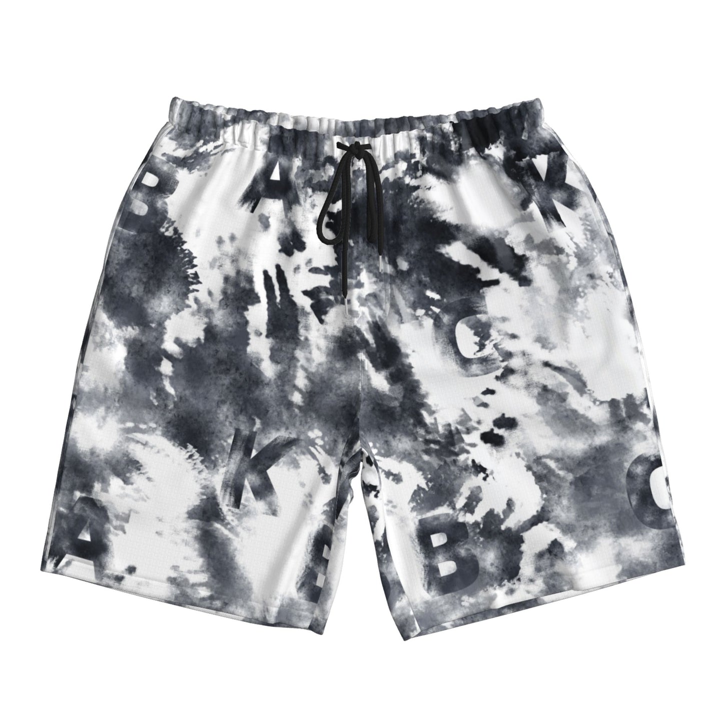Chinese Ink Tie-Dye Men's Beach Shorts