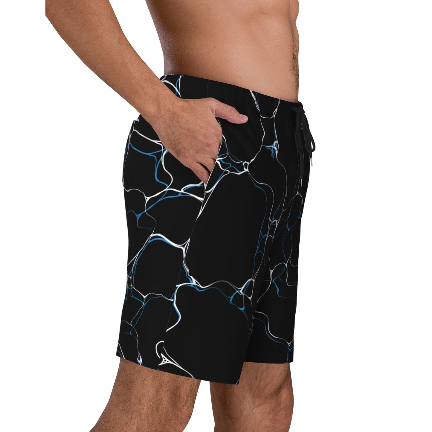 Water Waves Beach Shorts For Men