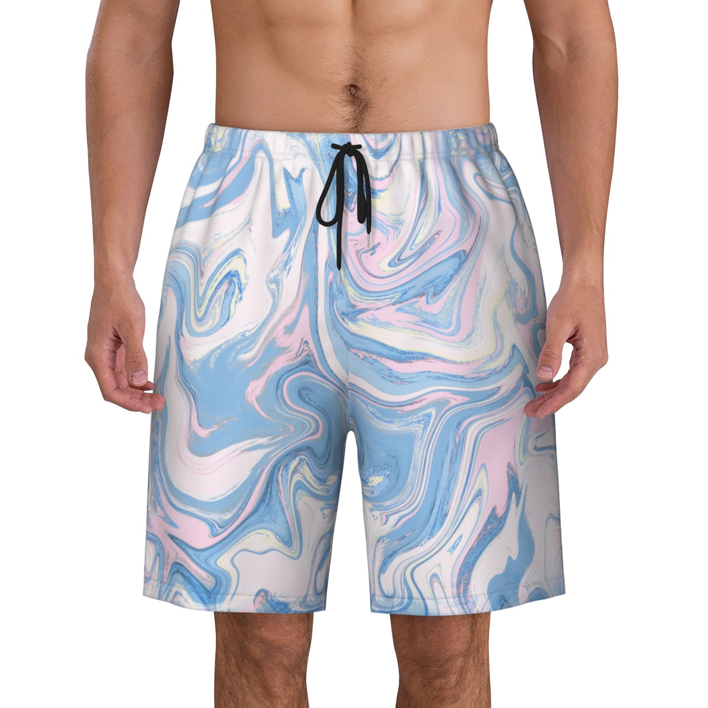 Vein Lines Design Beach Shorts For Men
