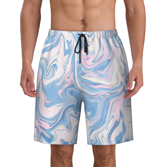 Vein Lines Design Beach Shorts For Men