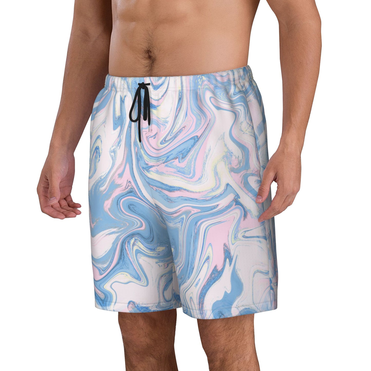 Vein Lines Design Beach Shorts For Men