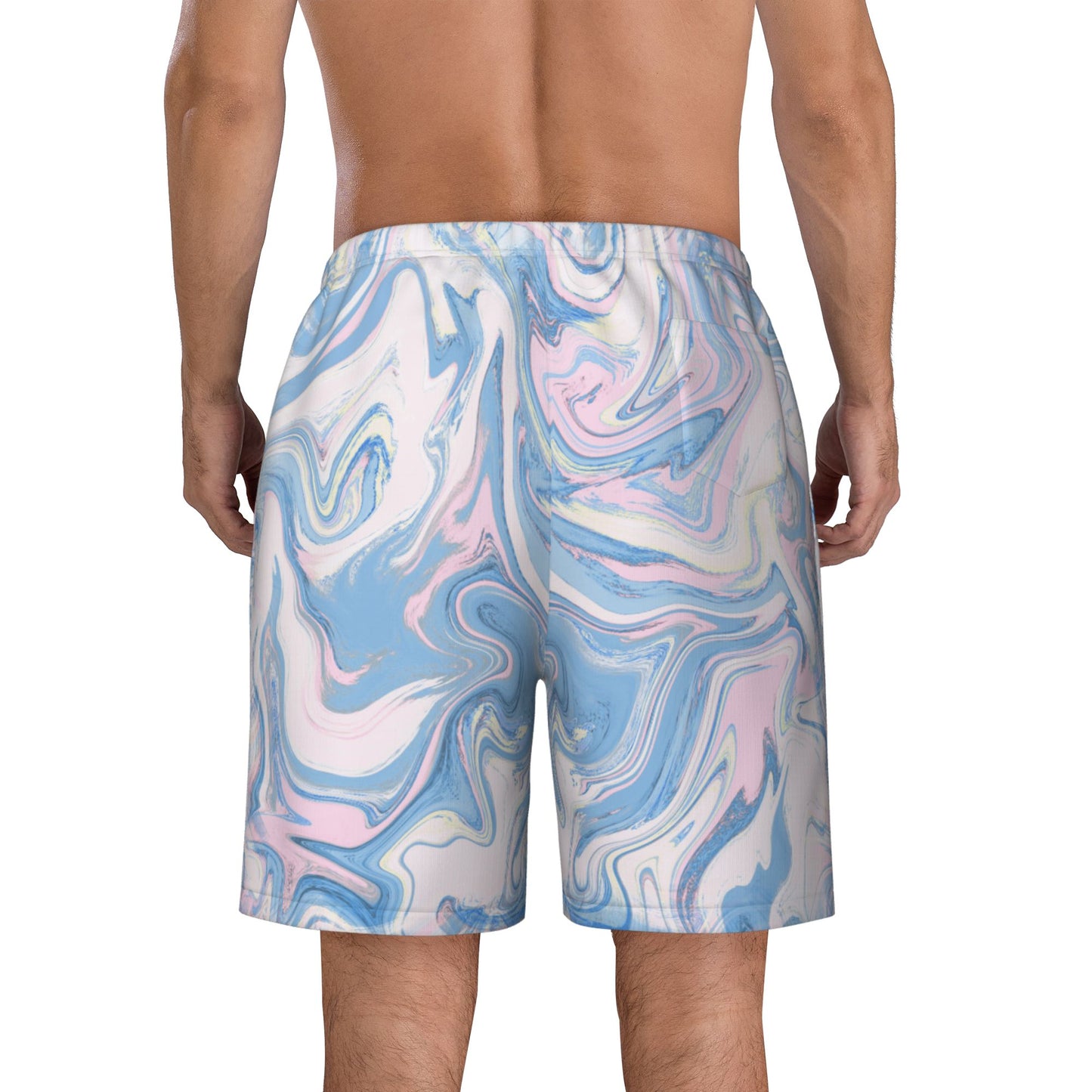 Vein Lines Design Beach Shorts For Men