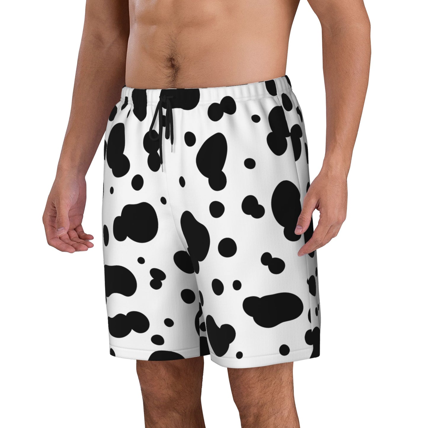 Cow Print Beach Shorts For Men