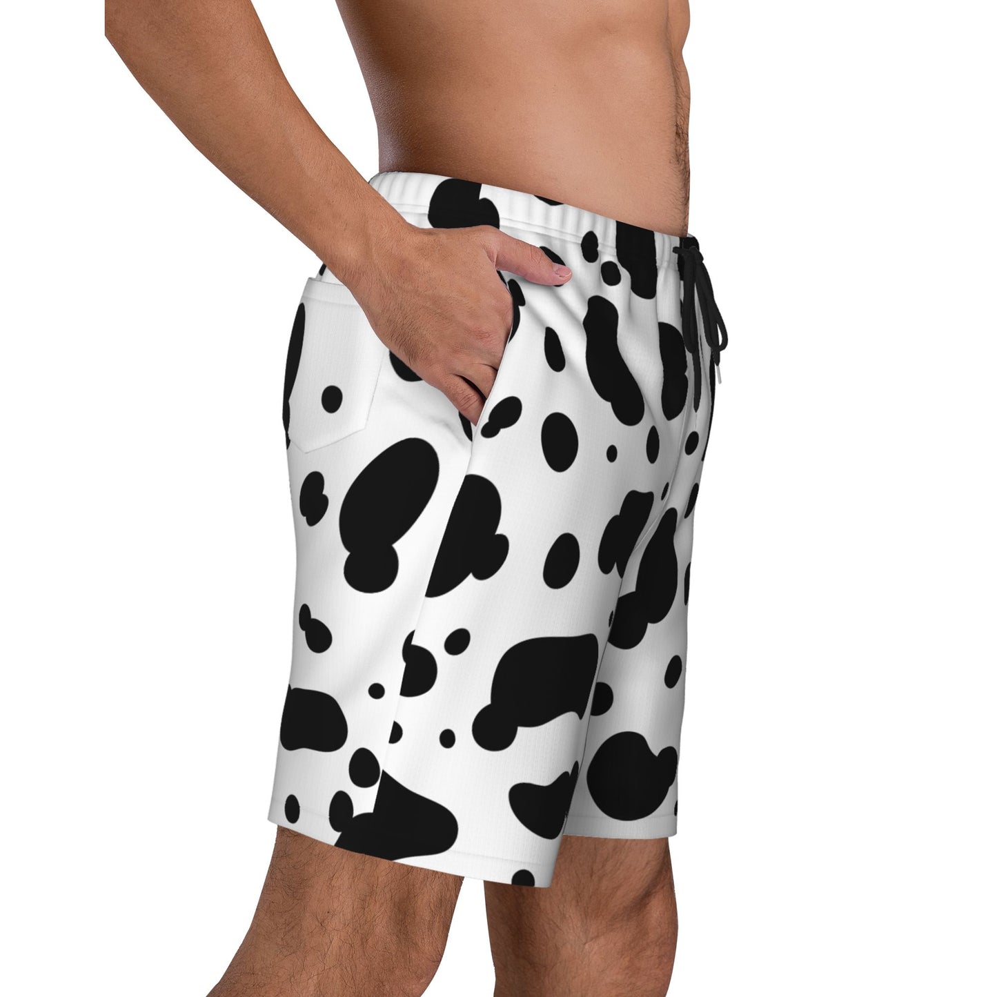 Cow Print Beach Shorts For Men